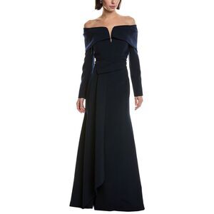 Carla Ruiz Womens  Off-The-Shoulder Maxi Dress, Blue